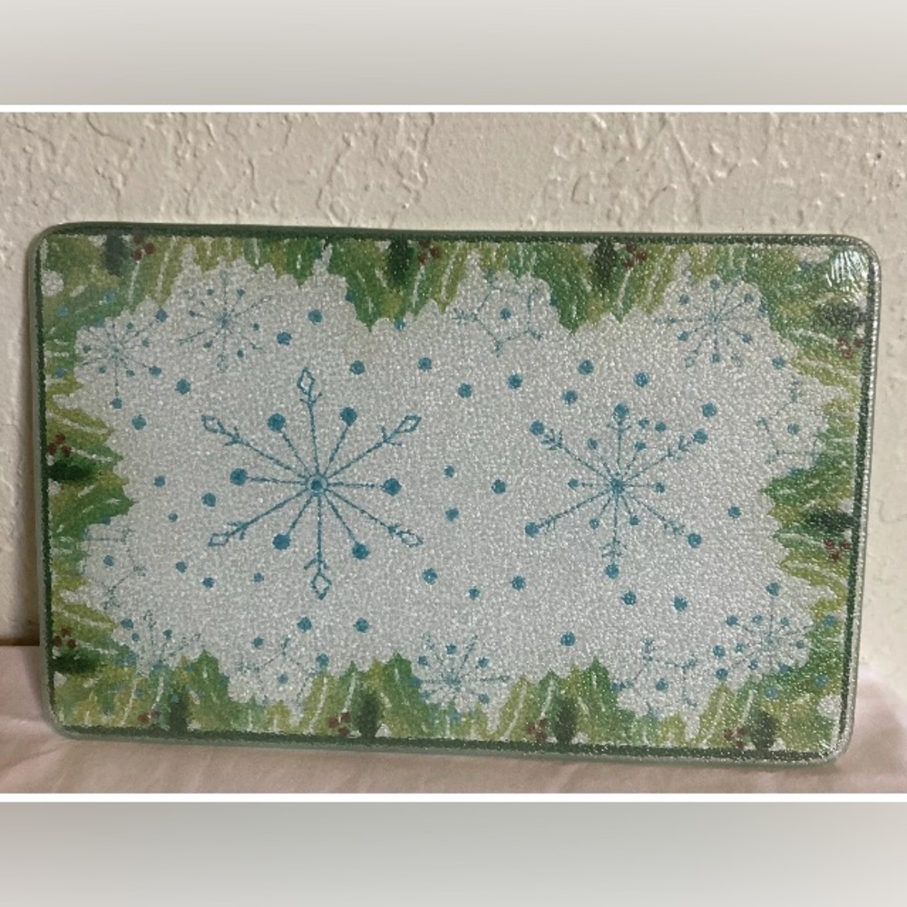 Small Hometown Christmas Temptation cutting board 11”x7”